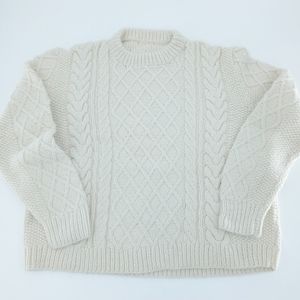 Vintage Cable Knit Wool Fisherman Sweater